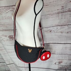 Disney Black and Red Crossbody Bag